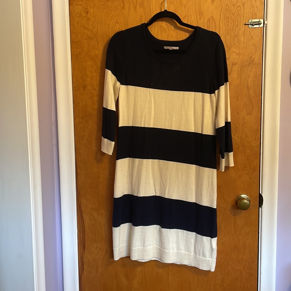 Gap Sweater Dress Striped navy & cream